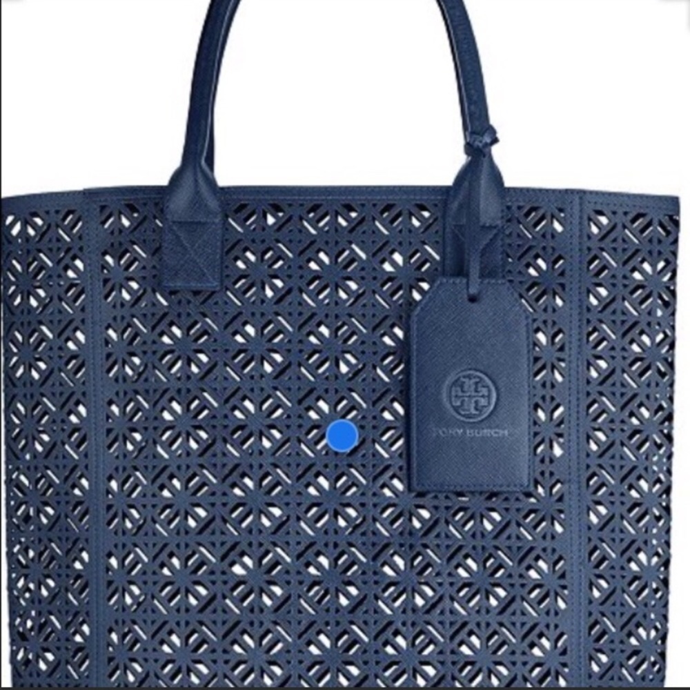 Tory Burch Faux leather tote bag.